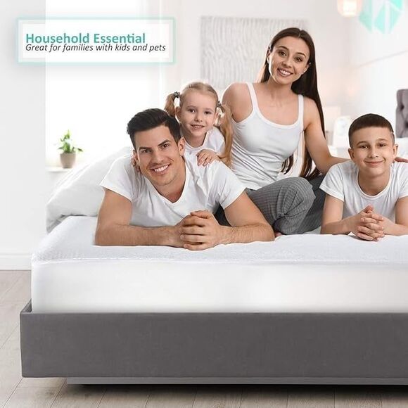 Nestl Waterproof Mattress Protector Hypoallergenic Oeko-Tex Certified Queen NEW - Picture 4 of 6